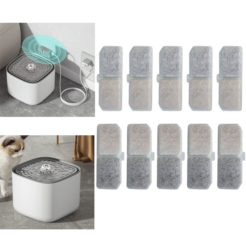 10 個猫噴水フィルター交換フィルターペット猫水飲料ディスペンサーフィルター用品