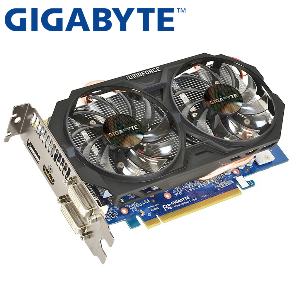 GIGABYTE製グラフィックカードGTX 660 2GB 192Bit GDDR5ビデオカード（NVIDIA GeForce GTX660対応、GTX 750より高性能な中古VGAカード）