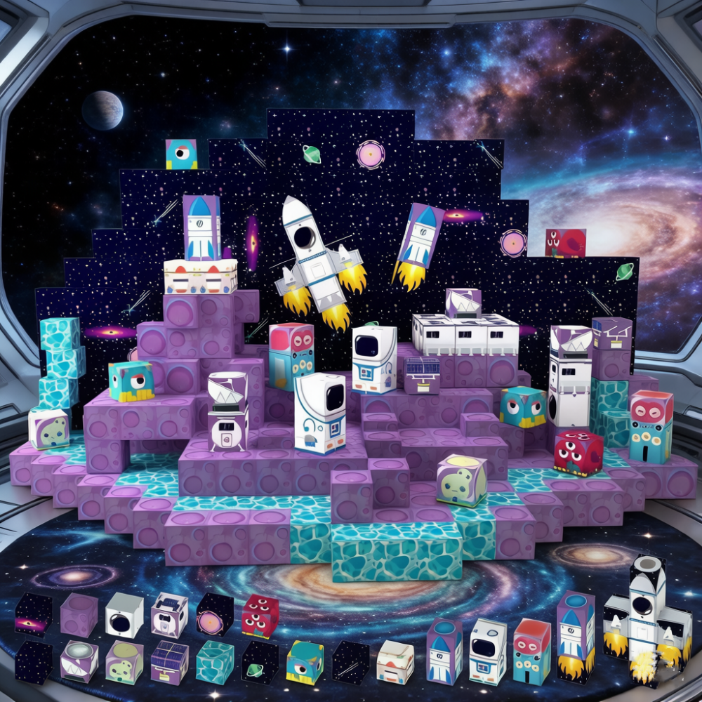 クリエイティブ磁気宇宙船ビルディングブロックセット STEM 教育玩具 DIY 組立モデルキット誕生日ギフト子供男の子女の子のため