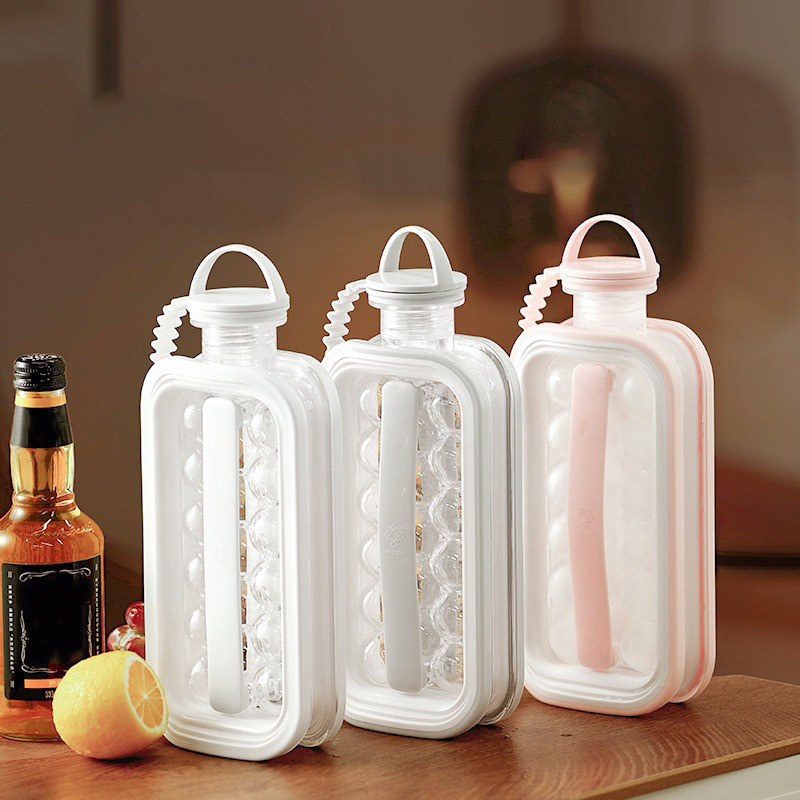 新しい折りたたみ製氷機水ボトル製氷型食品グレードのソフトシリコーン製氷機 2 で 1 ケトルアイスボックスアイスキューブ家庭用