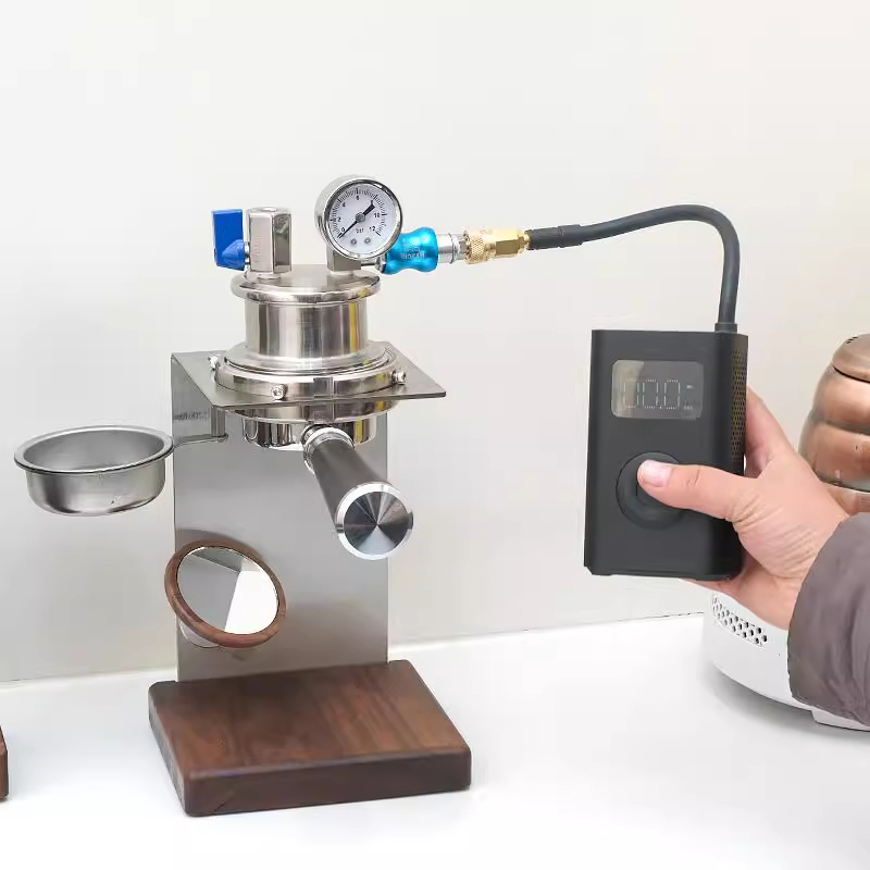 空気圧 58 ミリメートルハンドルコーヒーマシンキャンプコーヒーマシンエアポンプポータブルエスプレッソマシン高圧抽出エスプレッソ