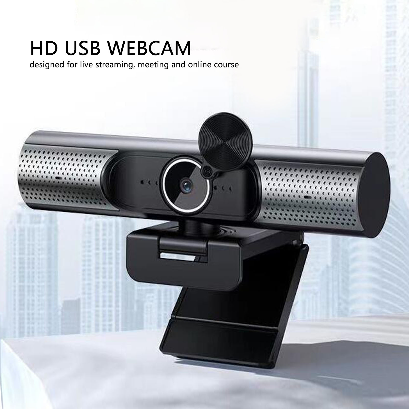 4Kウェブカメラ USBウェブカメラ 2K 1080P 30fps オートフォーカス HiFiスピーカー ノイズリダクションマイク PCカメラ デスクトップ/ノートパソコン用 ビデオチャット