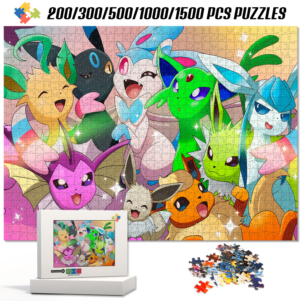 ポケモンイーブイ進化ジグソーパズル 1000 ピース大人子供のための教育パズルテーブルゲーム子供のおもちゃ誕生日フェスティバルギフト