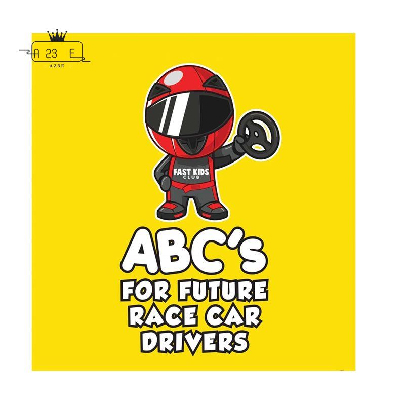 A23E-ABC 将来のレースカードライバーのためのアルファベットブック (ベビーブック、児童書、幼児向けの本)