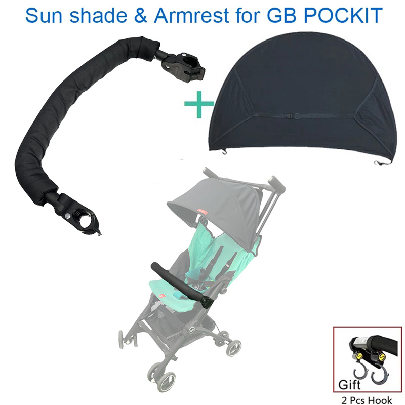 1:1 ベビーカーアクセサリーアームレスト GB Pockit プラス手すりサンシェードフック Goodbaby Pockit 用