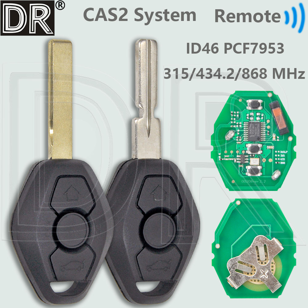 DR CAS2 システム ID46 HITAG2 チップ/315/434/868MHz 車のリモートキー 5WK49147 5WK49125 BMW 1 3 5 X5 E46 E60 E61 E63 E64 E70 E87
