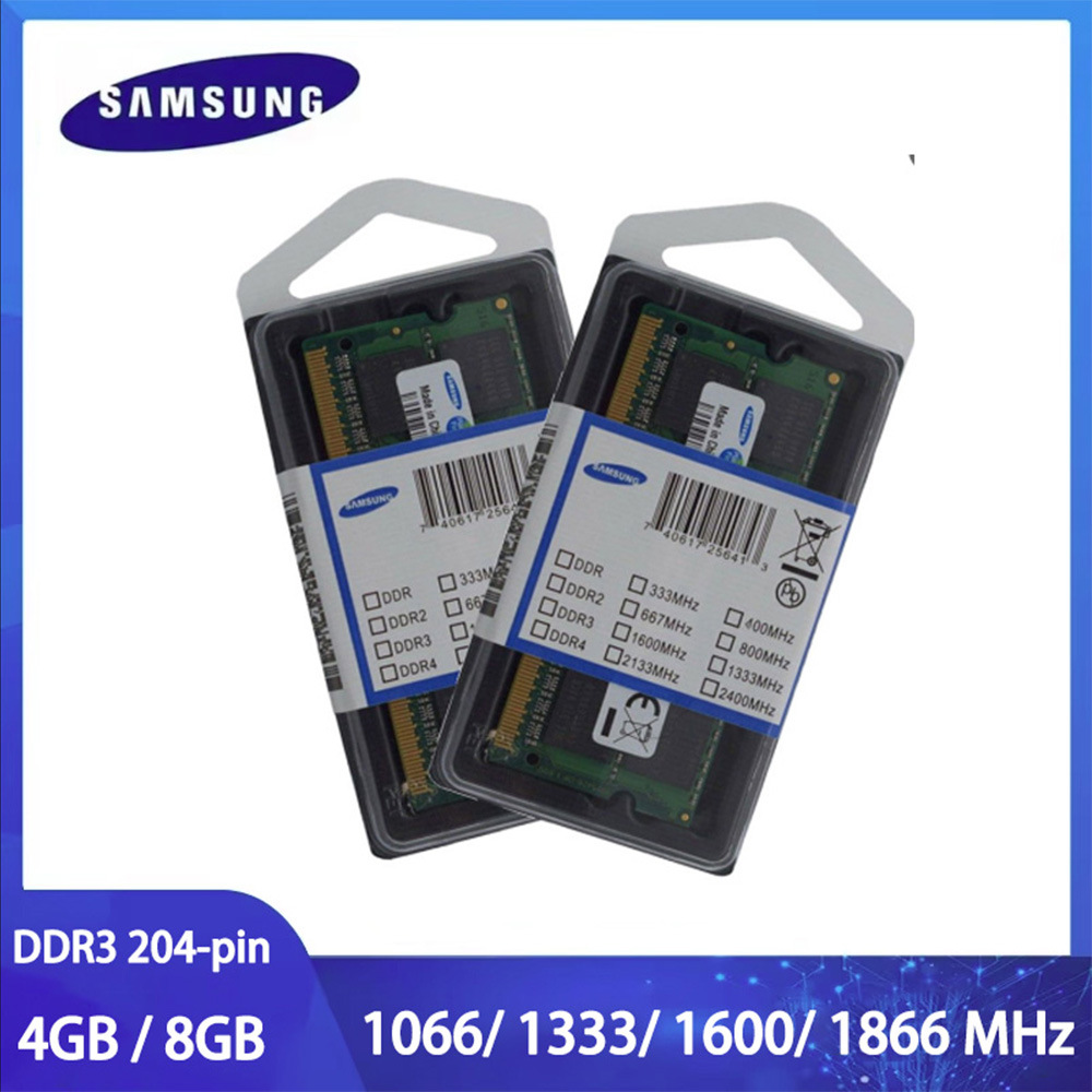 SAMSUNG DDR3 DDR3L ノートパソコン用RAM SO-DIMMメモリ 4GB 8GB 1066 1333 1600 MHz 1866MHz 高性能ノートパソコン用メモリ 1.35/1.5V