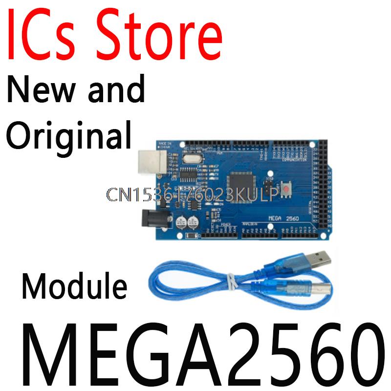 1 個新とオリジナルメガ 2560 R3 ATMEGA16U2 ATMEGA2560 ATMEGA2560-16AU ボードモジュール USB ケーブル Arduino 用 5V MEGA2560