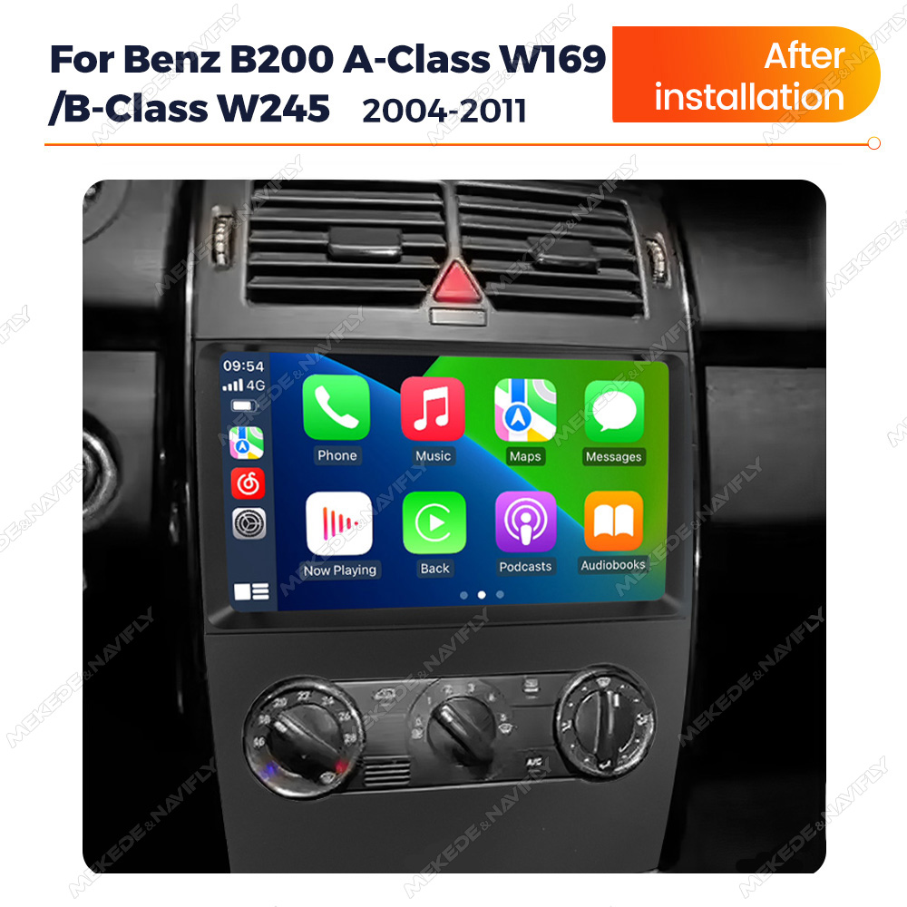 Android14 OS カーマルチメディアラジオベンツ B200 A B クラス W169 A160 A180 A200 A220 2009 - 2012 車の再生自動ビデオプレーヤー GPS BT