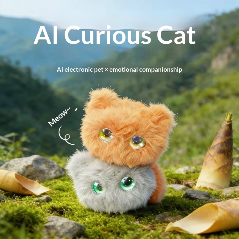 キッズ AI 好奇心旺盛な猫インタラクティブぬいぐるみ音声制御電子ペットスピーチ