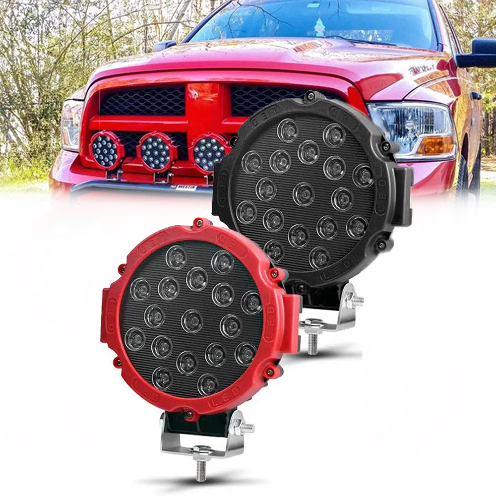 12V 51 ワット高輝度 Led ライトオフロード 4 × 4 スポットライト車のヘッドライトワークスポットランプトラックジープハマー車のワークライトアクセサリー