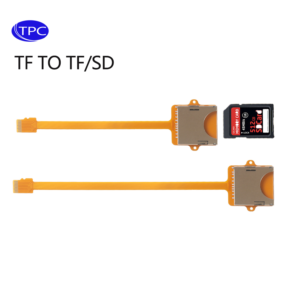 TPC マイクロ SD TF メモリカードキットオス SD メス延長ソフトフラット FPC ケーブルエクステンダー