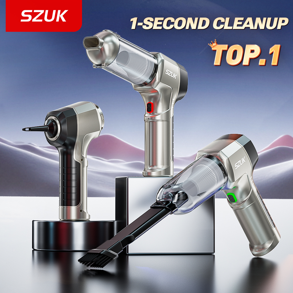 SZUK 18000PA ミニ車の掃除機ワイヤレスハンドヘルドクリーナー洗浄機強力な強力なポータブル掃除機車