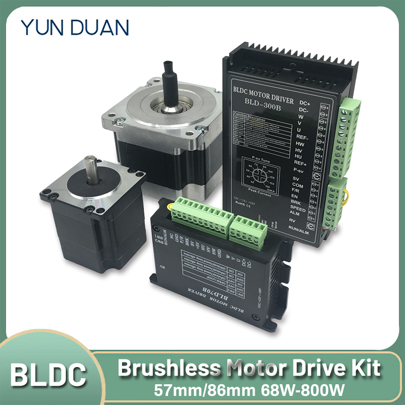 65W-800W ブラシレスモータードライバーキット Nema23/34 57/86mm BLDC モーターホールセンサー 3000rpm DC24V/48V AC220V 0.2-2.5Nm PCB 穴あけ用