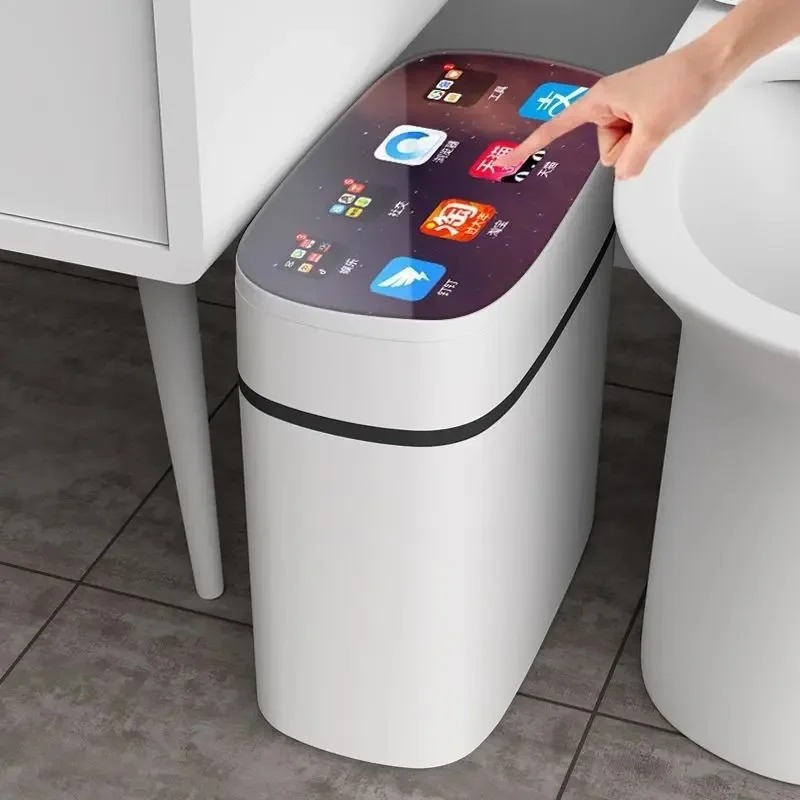 インテリジェントセンサーゴミ箱 - ホーム開閉蓋タイプ - 浴室用電気ゴミ箱 - リビングルームと寝室の多目的ゴミ箱
