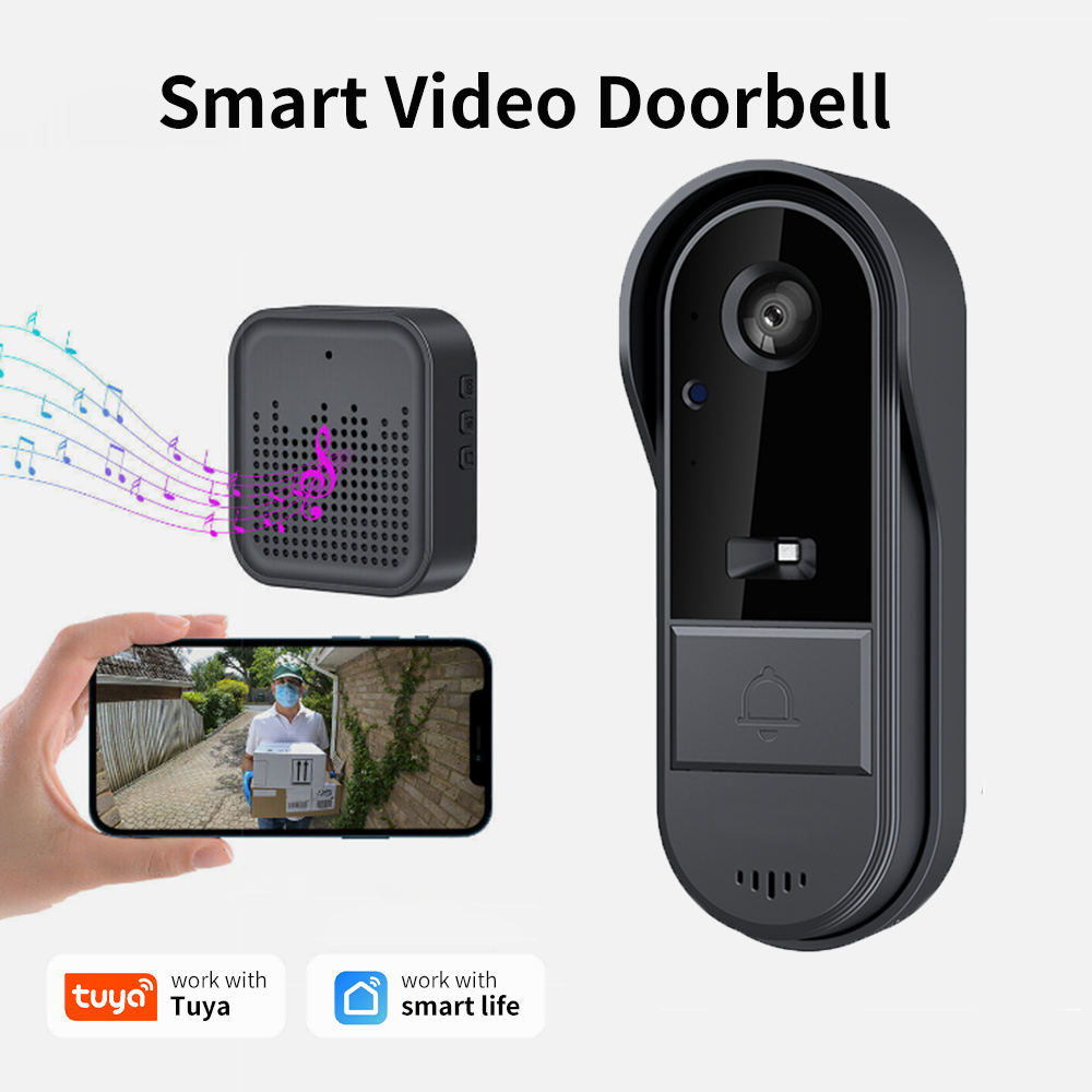 Tuya スマート ドアベル WiFi スマート ホーム システム ワイヤレス屋外ドアベル スマート ライフ インターホン ビデオ セキュリティ保護