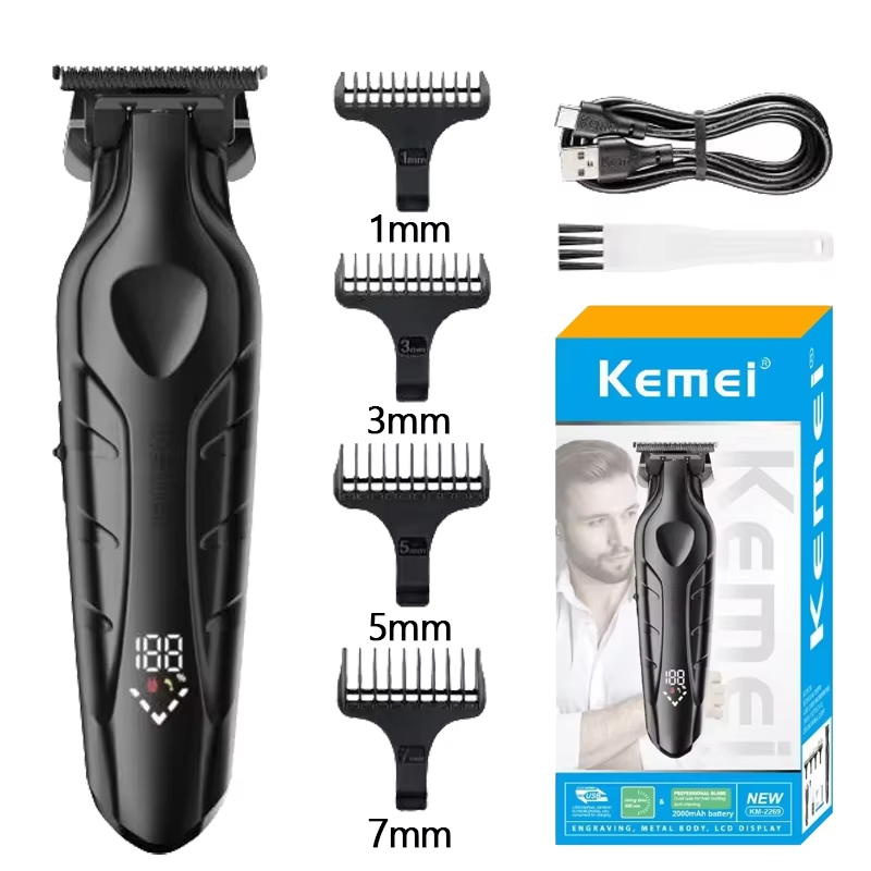 Kemei KM-2269 アップグレードされたプロフェッショナル電気ヘアトリマー充電式ヘアカッタークリッパー理髪店バリカン男性