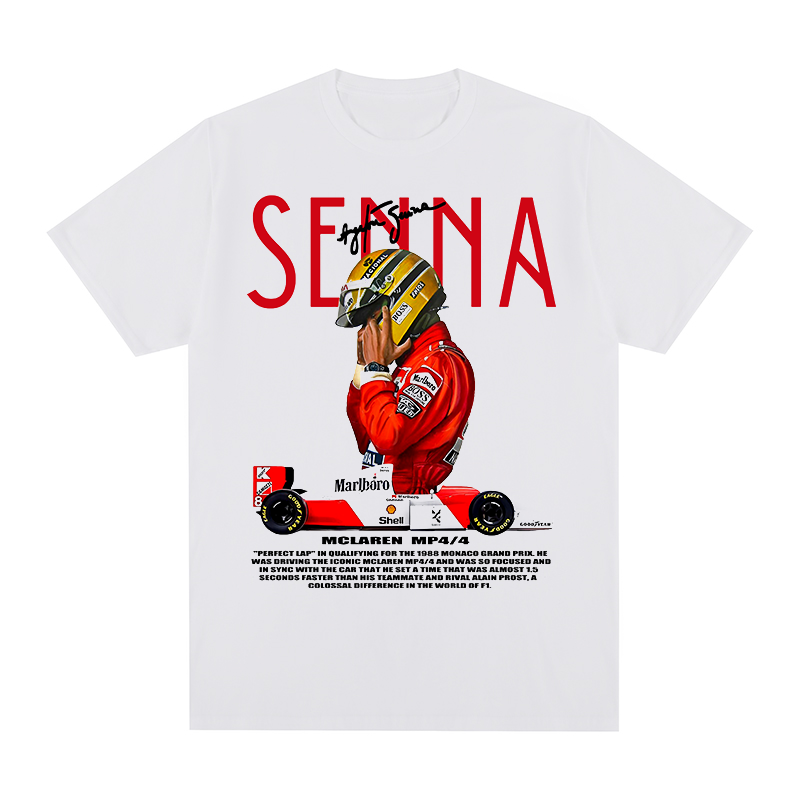 ブラジルアイルトン・セナ Tシャツヴィンテージグラフィック特大通気性コットンメンズ Tシャツ新 Tシャツシャツレディーストップスユニセックス