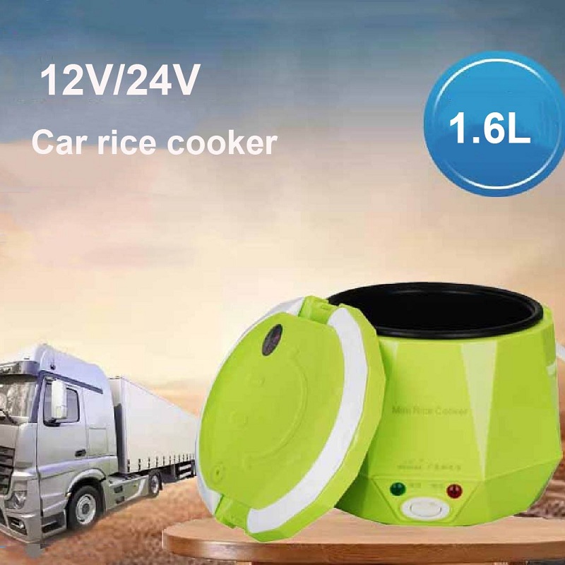1.6L ミニ炊飯器加熱弁当箱ポータブル恒温食品蒸し器多機能ポット車のトラック 12/24V