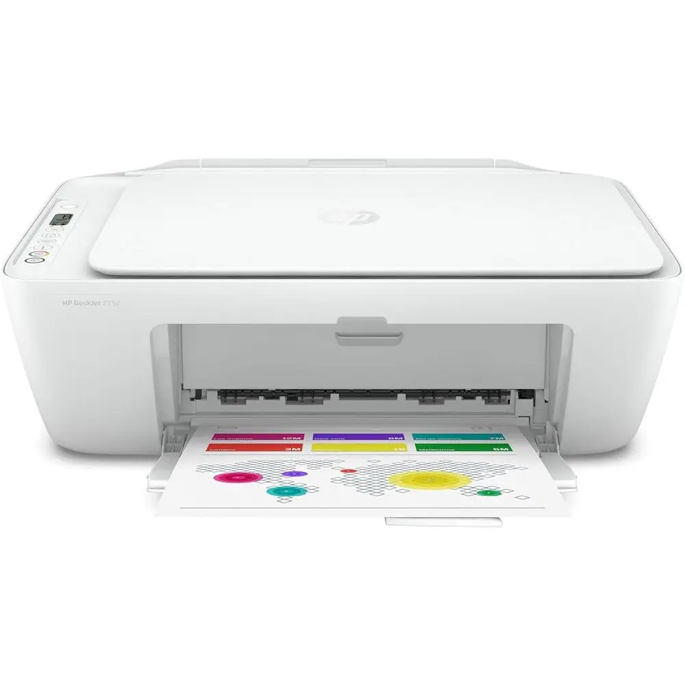 DeskJet 2752 オールインワン カラー インクジェット プリンタ スキャナとモバイル印刷、WirelPrinters またはホームおよび Oice、インク、デュアル B を使用したコピー