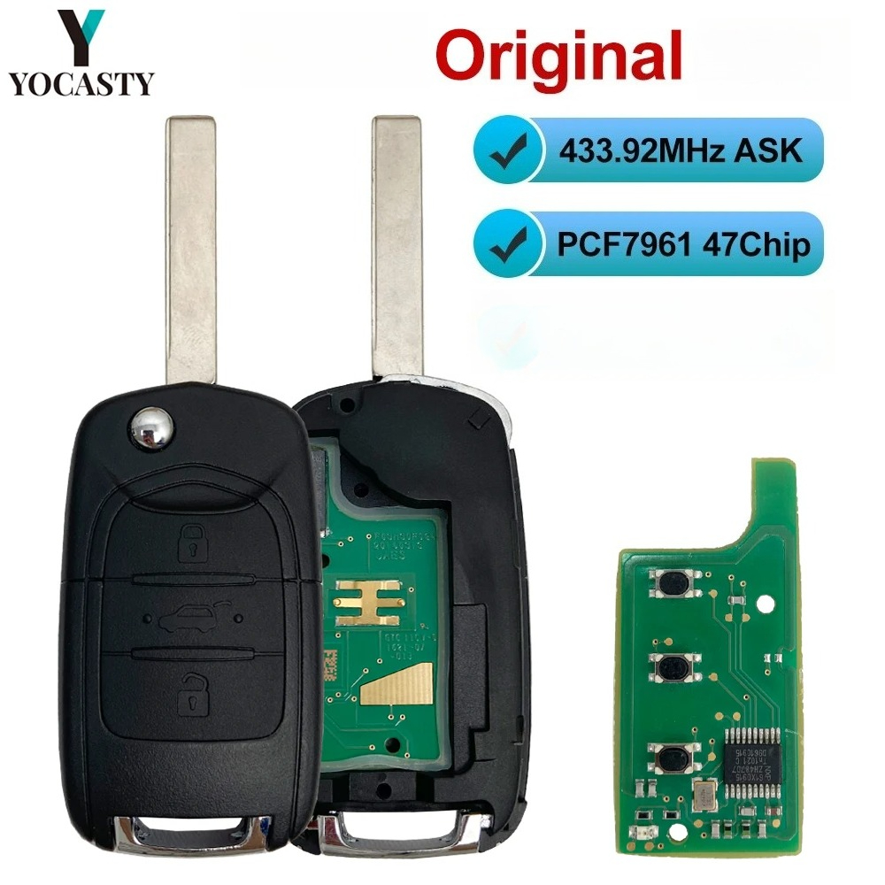オリジナル P/N:23611464 シボレー キャプティバ 2020-2023 433.92MHz ASK PCF7961X ID47 チップフリップ スマート リモート キー 3 ボタン