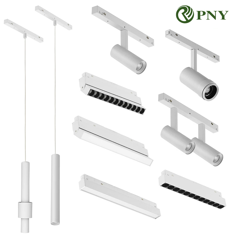 PNY ホワイト DC48V DALI 調光可能な Tuya Zigbee スマートホームリビングルームベッドルーム高品質 LED 磁気トラック照明システムランプ