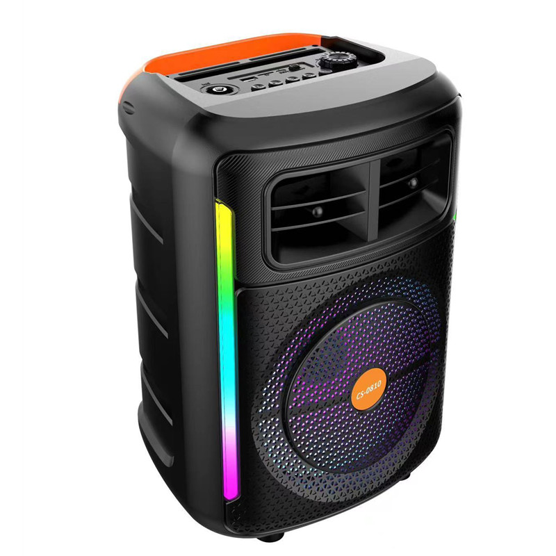 8 インチワイヤレスポータブル RGB 照明ホーム KTV カラオケ FM Bluetooth スピーカーサブウーファー重低音サウンドシステム屋外パーティー