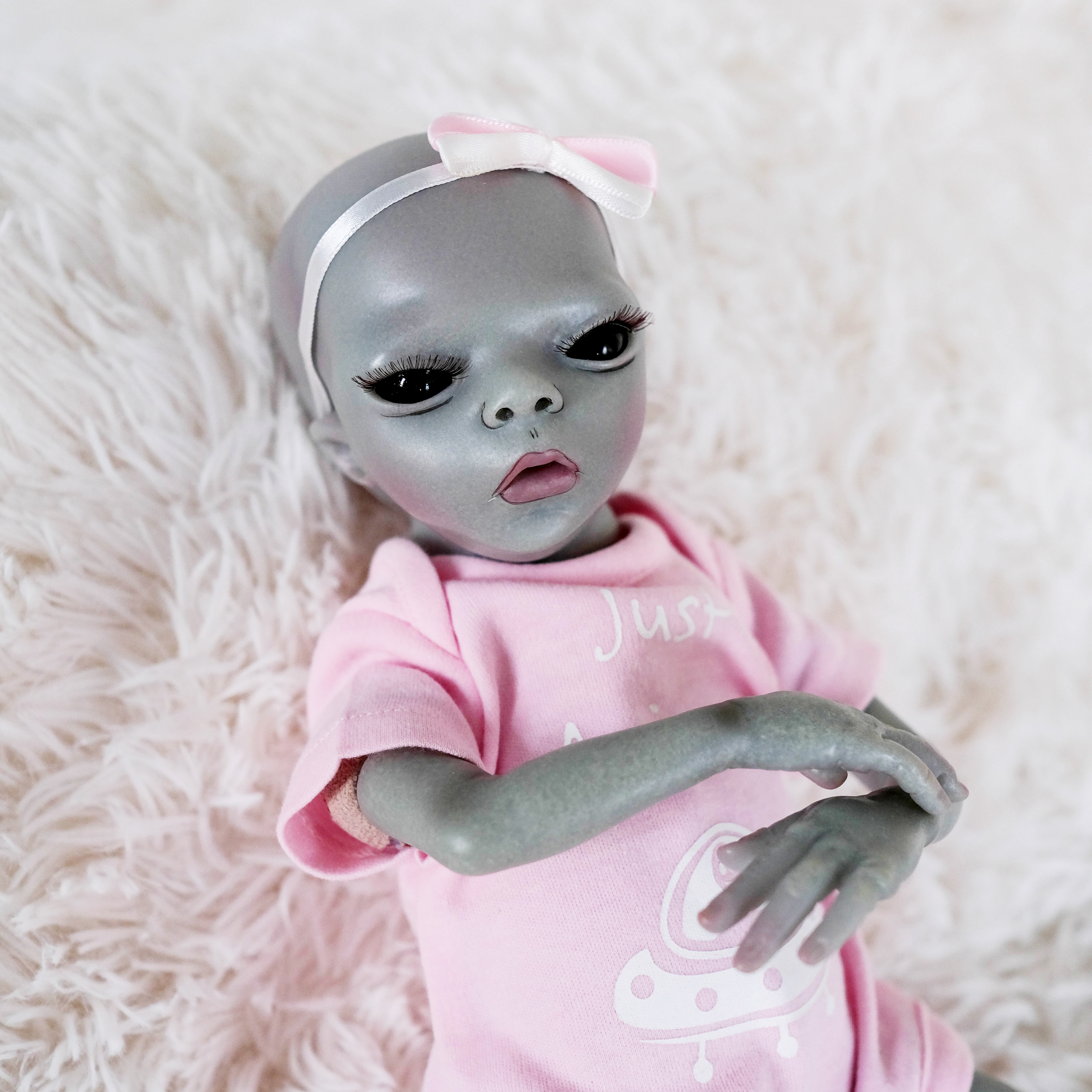 NPK 14 インチリボーンベイビーエイリアン完成人形イマニプレミアサイズ高品質 3D ペイントグッズアート人形