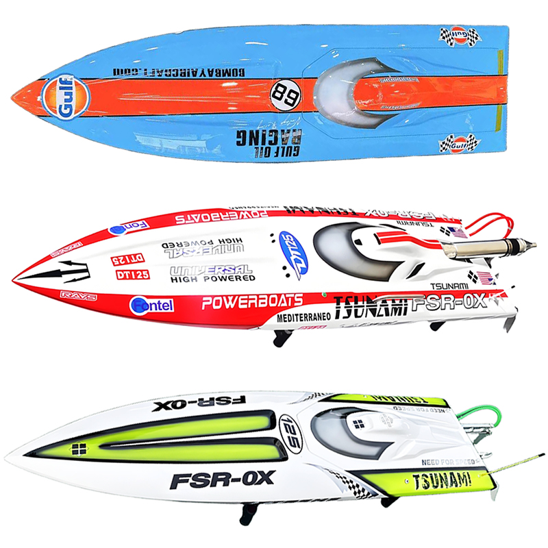 DT125 津波 1.25m カーボンファイバー RC ボート船体 - ガス/電気デュアル対応、O ボート専用船体