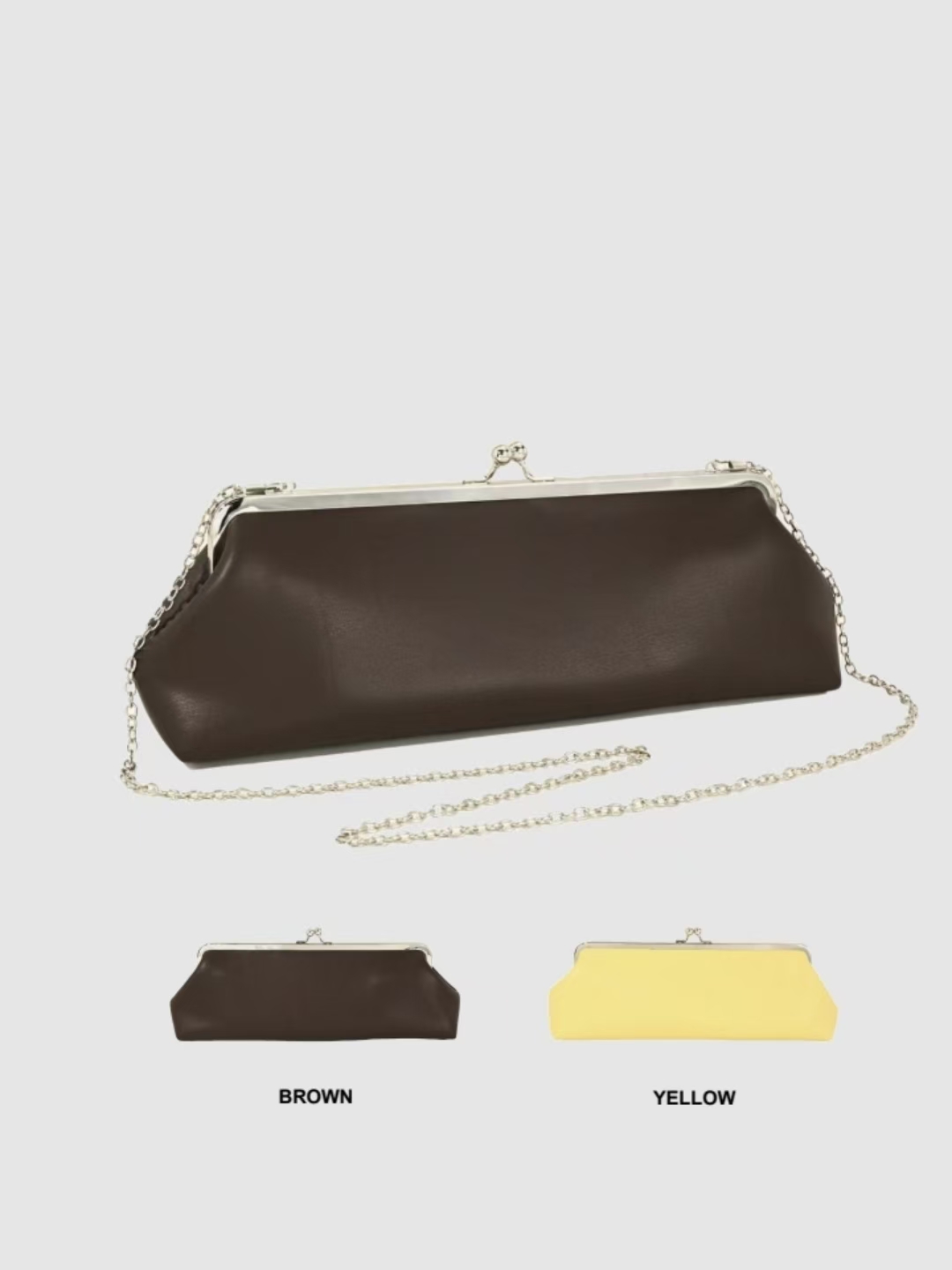 Women's Evening Bag PU Leather Clip Bag Clutch Bag Women's Simple Long Clutch Wallet Storage Bag Large Capacity, Party Handbag