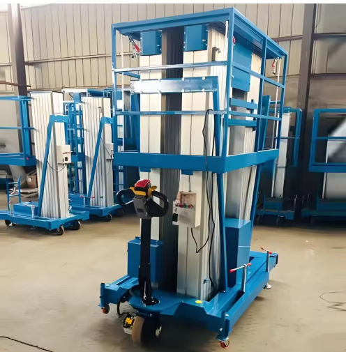 Customized Aluminum Alloy Hydraulic Man Lift Mobile Aerial Work Platform Electric Mast Lift Elevating Platform For Building Main