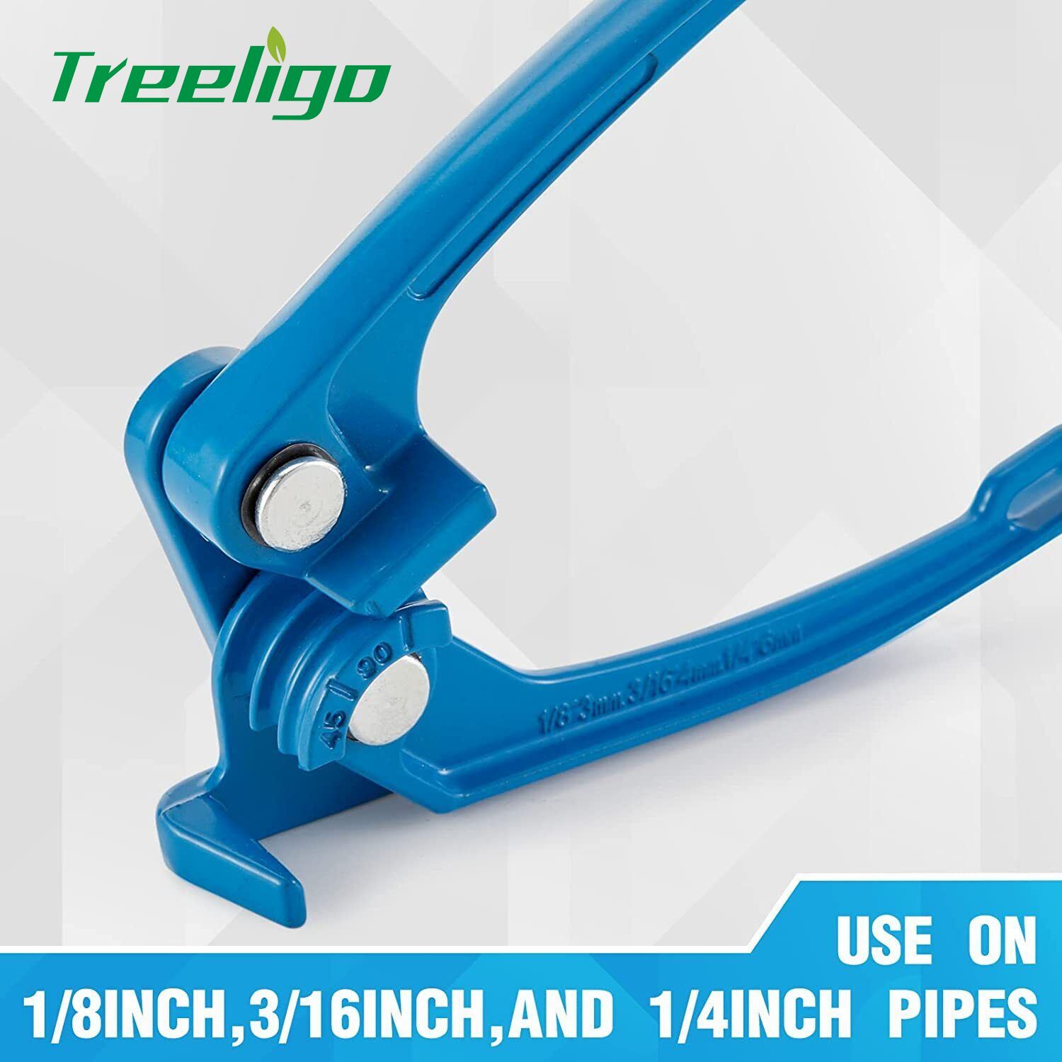 Treeligo 銅チューブベンダーツール 1/8 3/16 1/4 "チューブベンダーパイプベンダー手動チューブ曲げツール 0-120 度小さなチューブ用