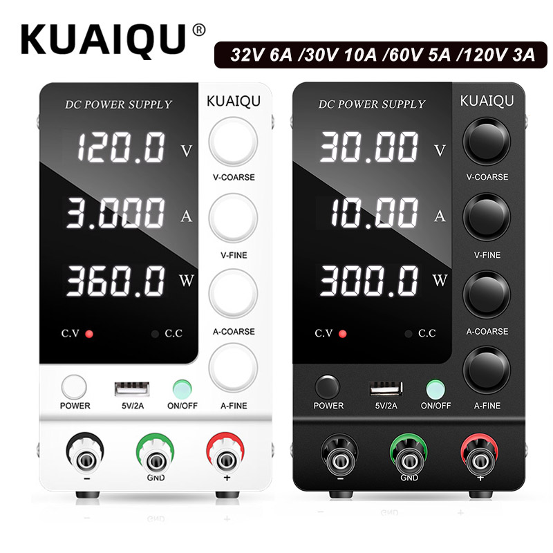 KUAIQU 調整可能なスイッチング DC 電源 30V 10A 6A ラボベンチ電源 60V 5A 120V 3A 出力プリセット電流 20A 30A 60A