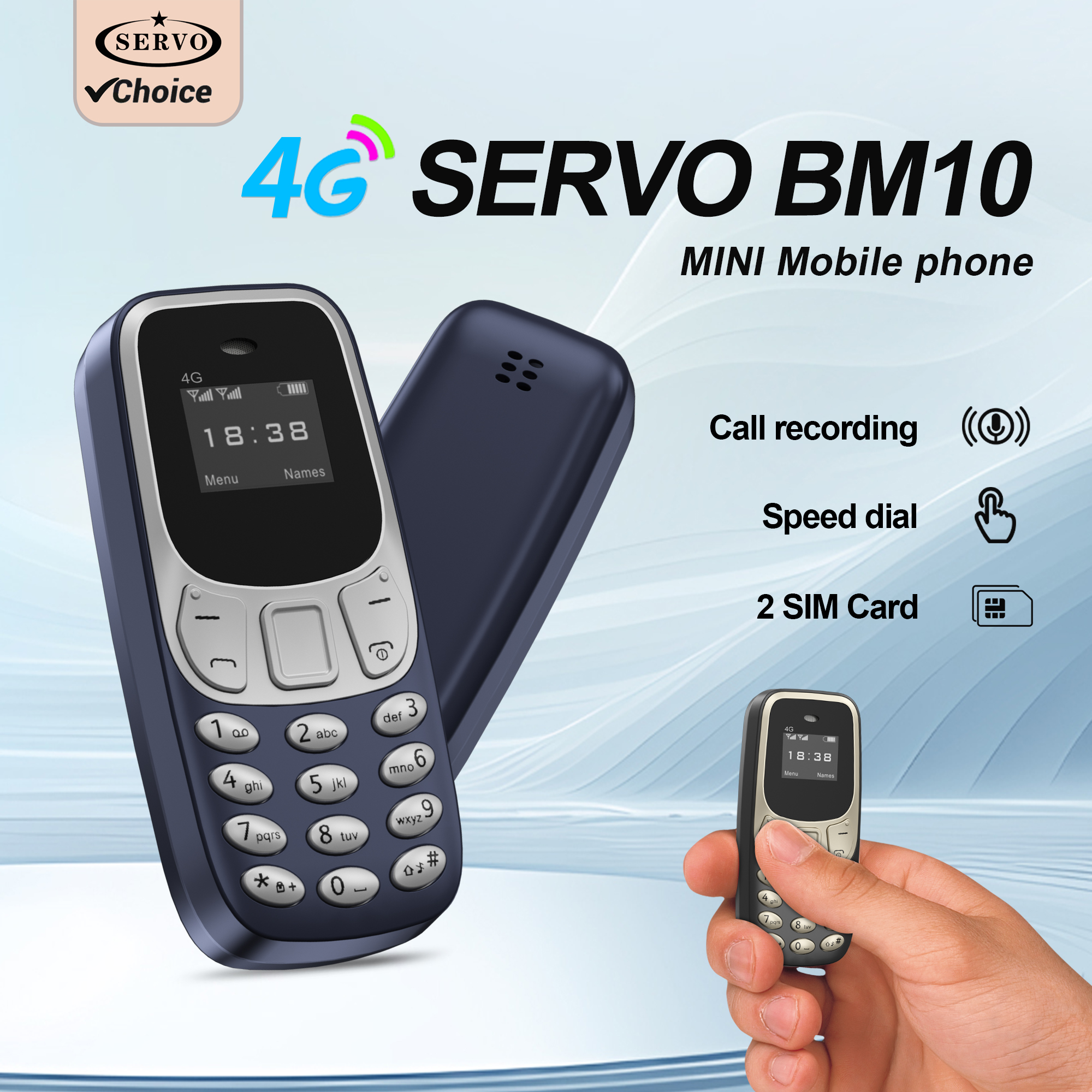 サーボ BM10 4 グラムミニボタン機能電話スピードダイヤル自動通話レコーダーブラックリスト 2 SIM 小型携帯電話多言語 2025 新しい