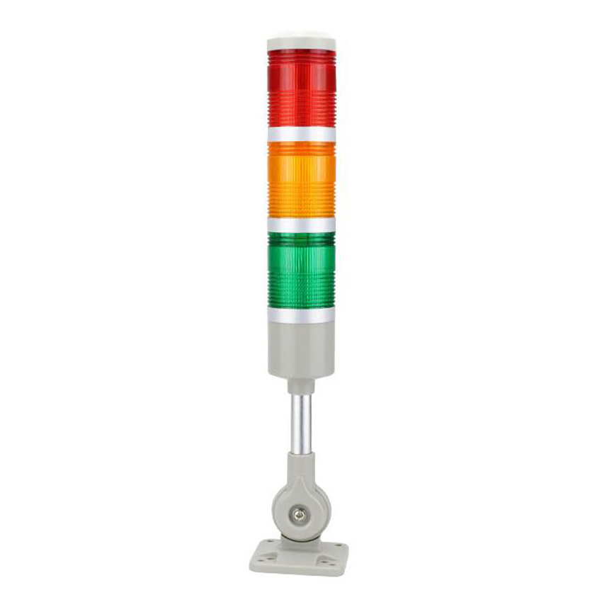 DC24V 緊急警告点滅安全ストロボライト、工業用赤緑黄色点滅ライト 100db ブザー付き、折りたたみベース