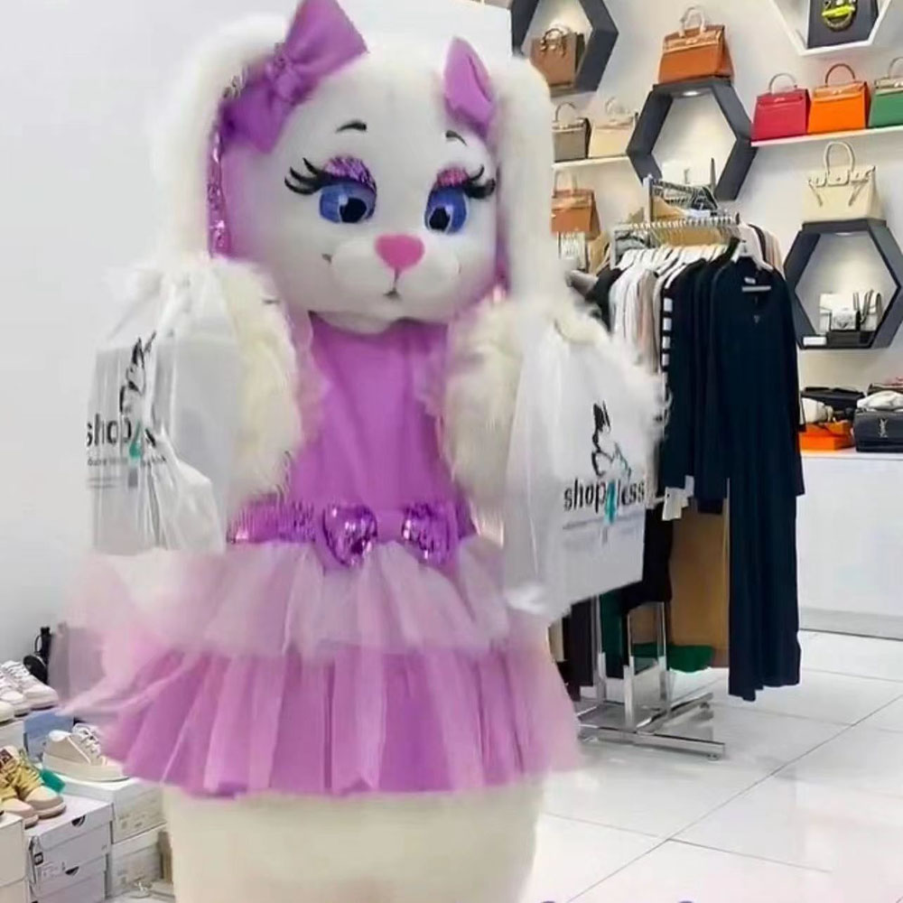 新しいぬいぐるみテディベアマスコット衣装ウェディングカーニバルパーティーコスプレ衣装長い耳イースターバニーファンシードレス漫画マネキン