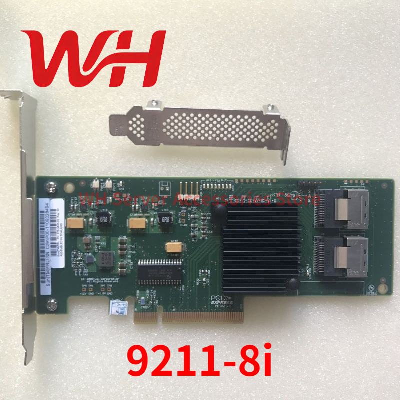 LSI 9211-8i ITモード 8ポート 6Gbps SAS SATA PCIe HBA RAIDコントローラーカード（NASストレージ用）