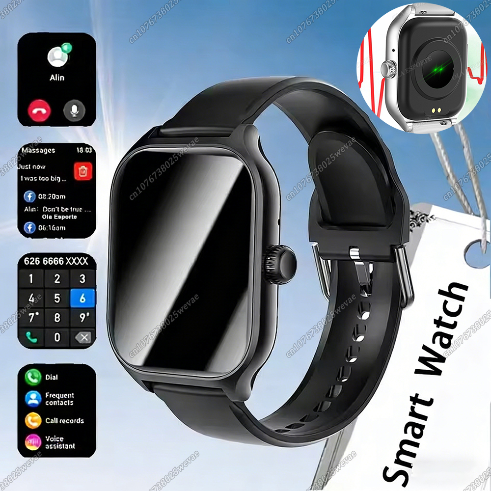 新しいスポーツスマートウォッチ 2026 Bluetooth 通話監視男性スマートウォッチ接続電話女性フィットネスカロリー目覚まし時計腕時計 HT30