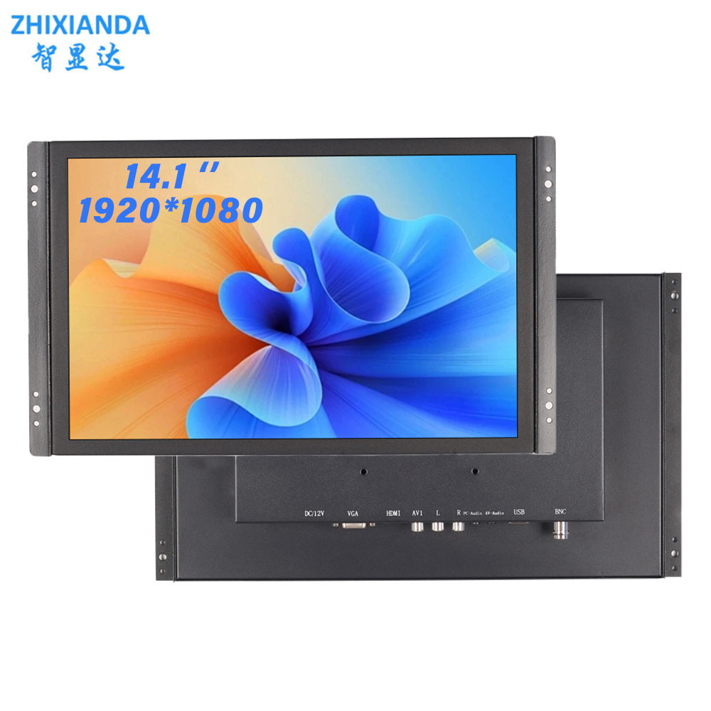 工場出荷時の価格 14.1 インチ 1920*1080 VESA ウォール マウント LCD タッチ スクリーン オープン フレーム モニター、HD VGA BNC AV USB 入力付き産業用