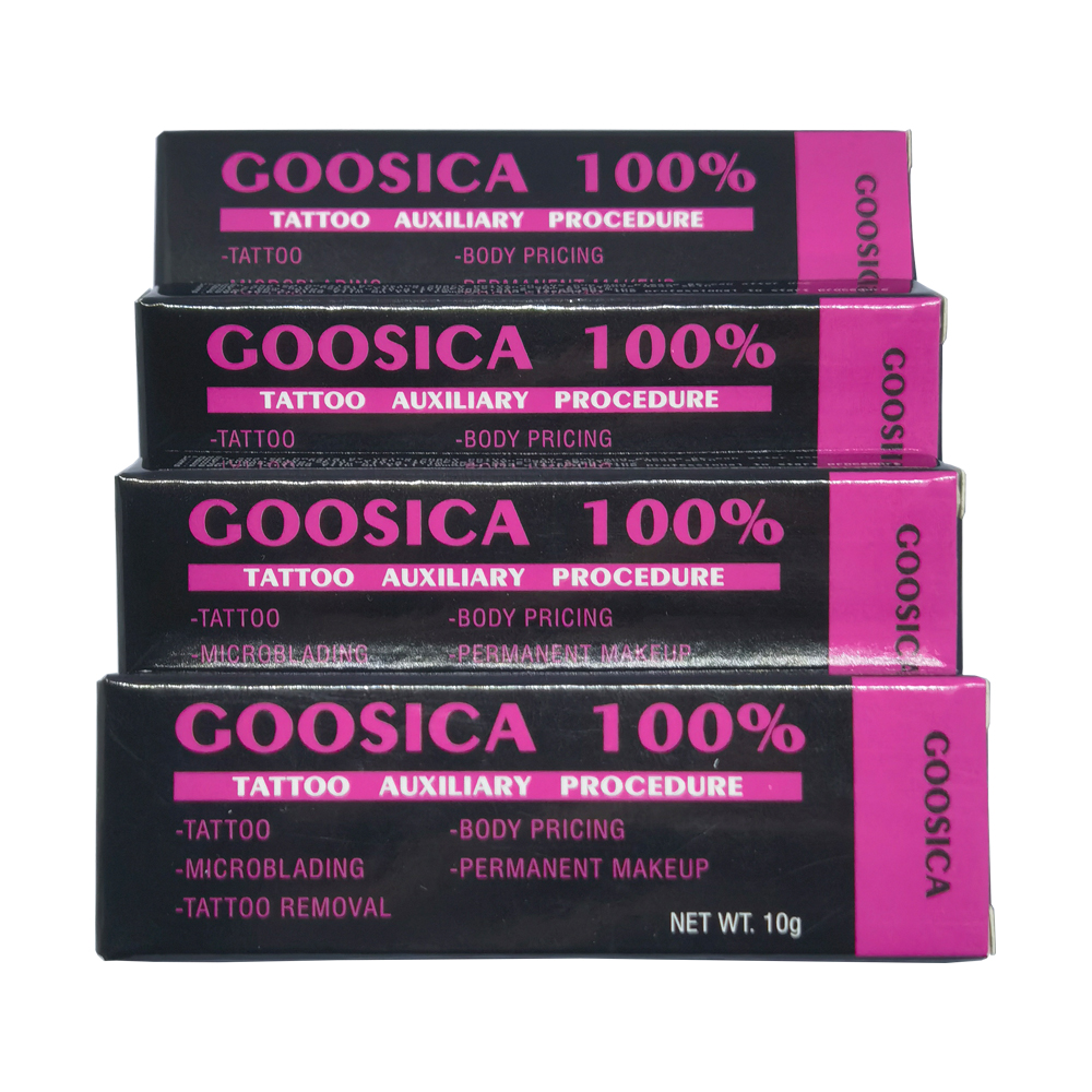 最新 100% Goosica タトゥークリーム Microblading 前にピアスアートメイク眉毛唇ライナータトゥー美容補助 10 グラム
