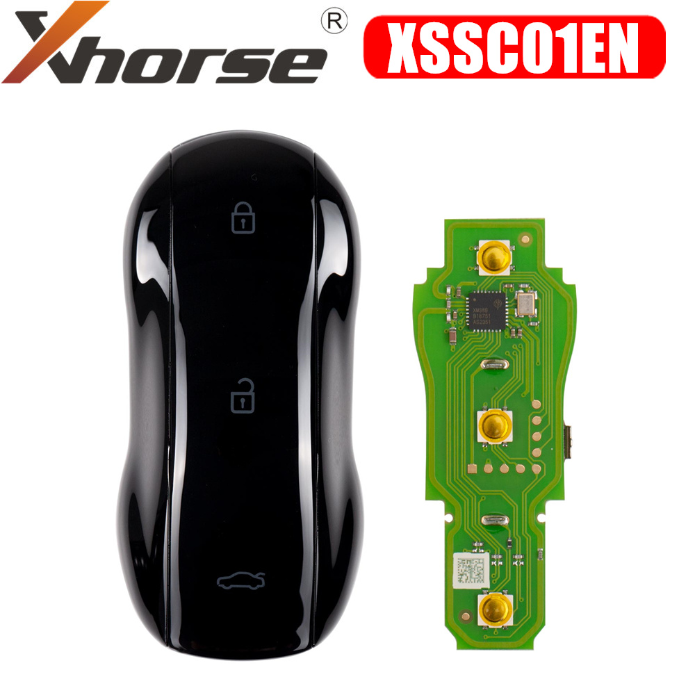 Xhorse XSSC21EN XSSC01EN XM38 TOY.T ユニバーサルスマートキースーパーカースタイル光沢のある黒色 3 ボタン