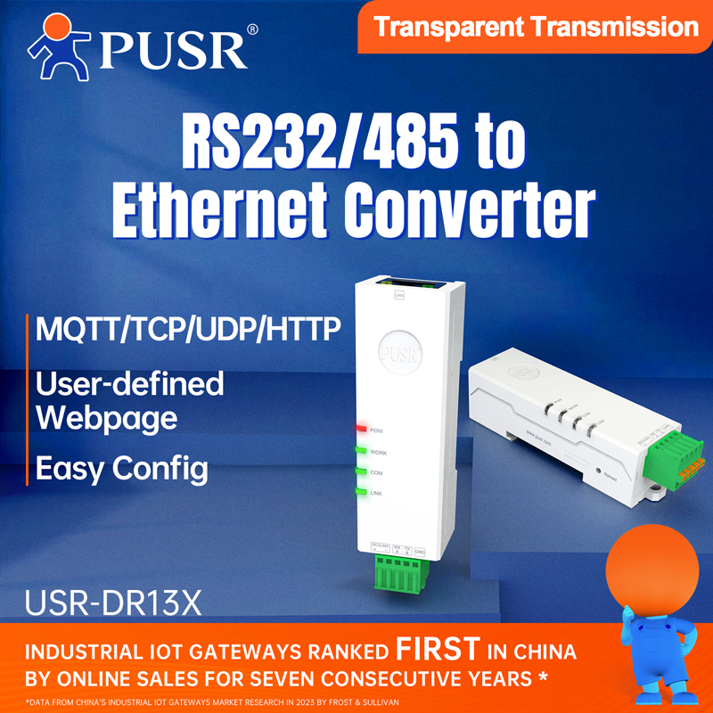 PUSR Din レール RS485 RS232 からイーサネットコンバータシリアルサーバー MQTT/HTTP Modbus RTU から TCP ゲートウェイエッジコンピューティング USR-DR132/134