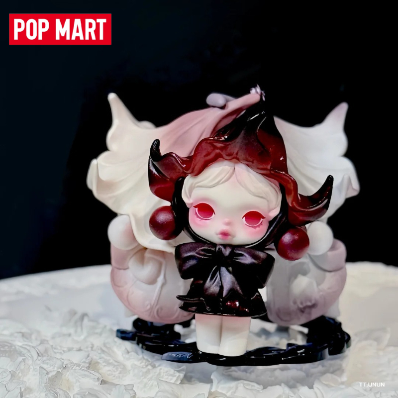 新しい本物の POPMART スカルパンダ花びら 4 行為シリーズトレンディなおもちゃフィギュアブラインドボックス家の装飾デスクトップ飾りギフト