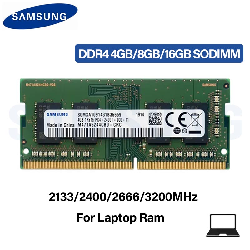 Samsung DDR4 4GB 8GB 16GB 2133MHz 2400MHz 2666MHz 3200MHz Sodimm ノートパソコン用高性能メモリ