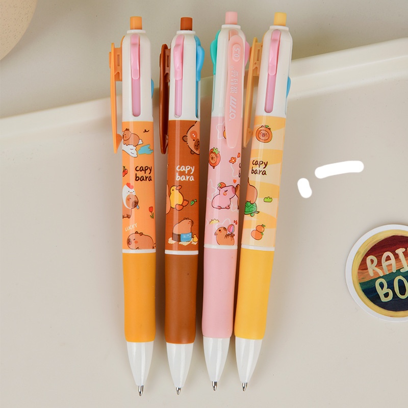 40 ピース/ロットかわいいカピバラ 4 色ボールペンかわいいプレスボールペン学校オフィス筆記用品文具ギフト