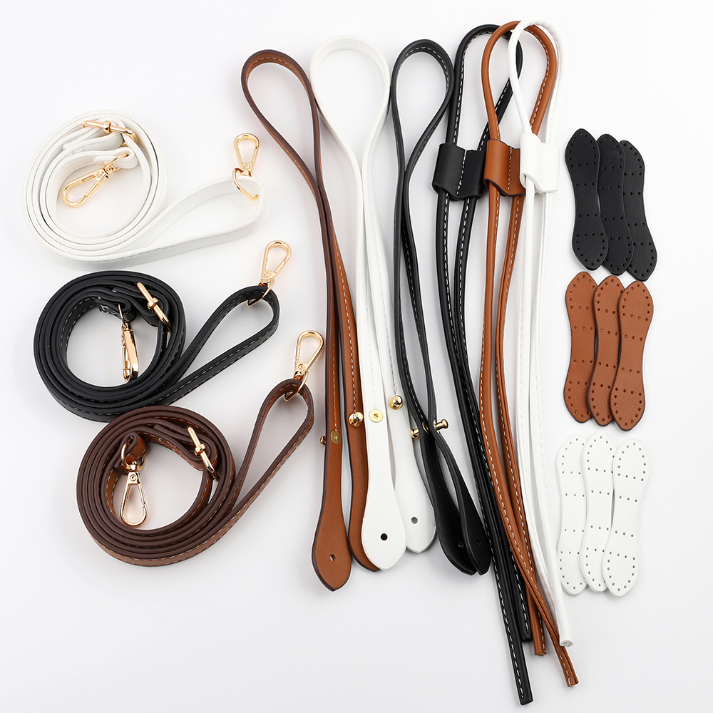 DIY PU レザーショルダーバッグストラップ巾着ロープハンドバッグハンドル交換クロスボディバックパックアクセサリーバケットバッグ用