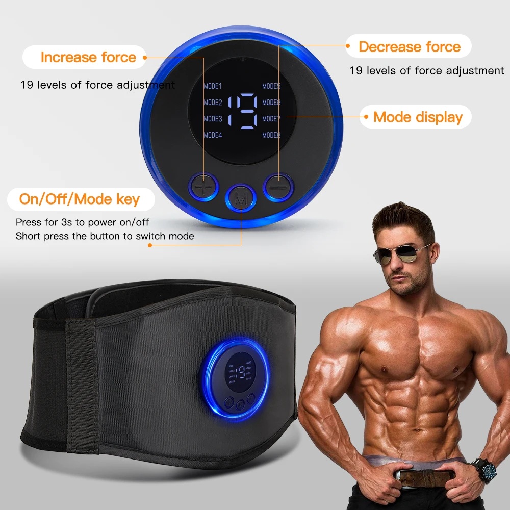 EMS ABS トレーナーベルト筋肉刺激装置抗セライト腹部痩身マッサージ Myostimulator ボディ彫刻機脂肪バーナー