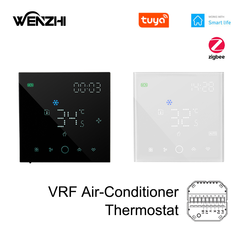 ZigBee VRF 中央空調サーモスタットデジタル温度コントローラー Tuya スマートライフリモコンホームオートメーション