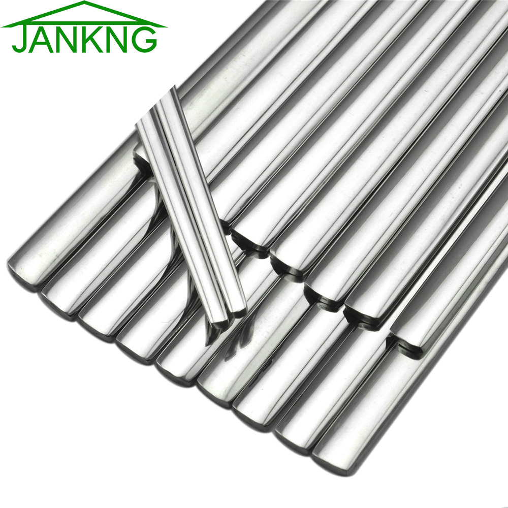 JANKNG 韓国スタイル箸高品質 18/10 ステンレス鋼スティック日本寿司フラット箸キッチン食器セット