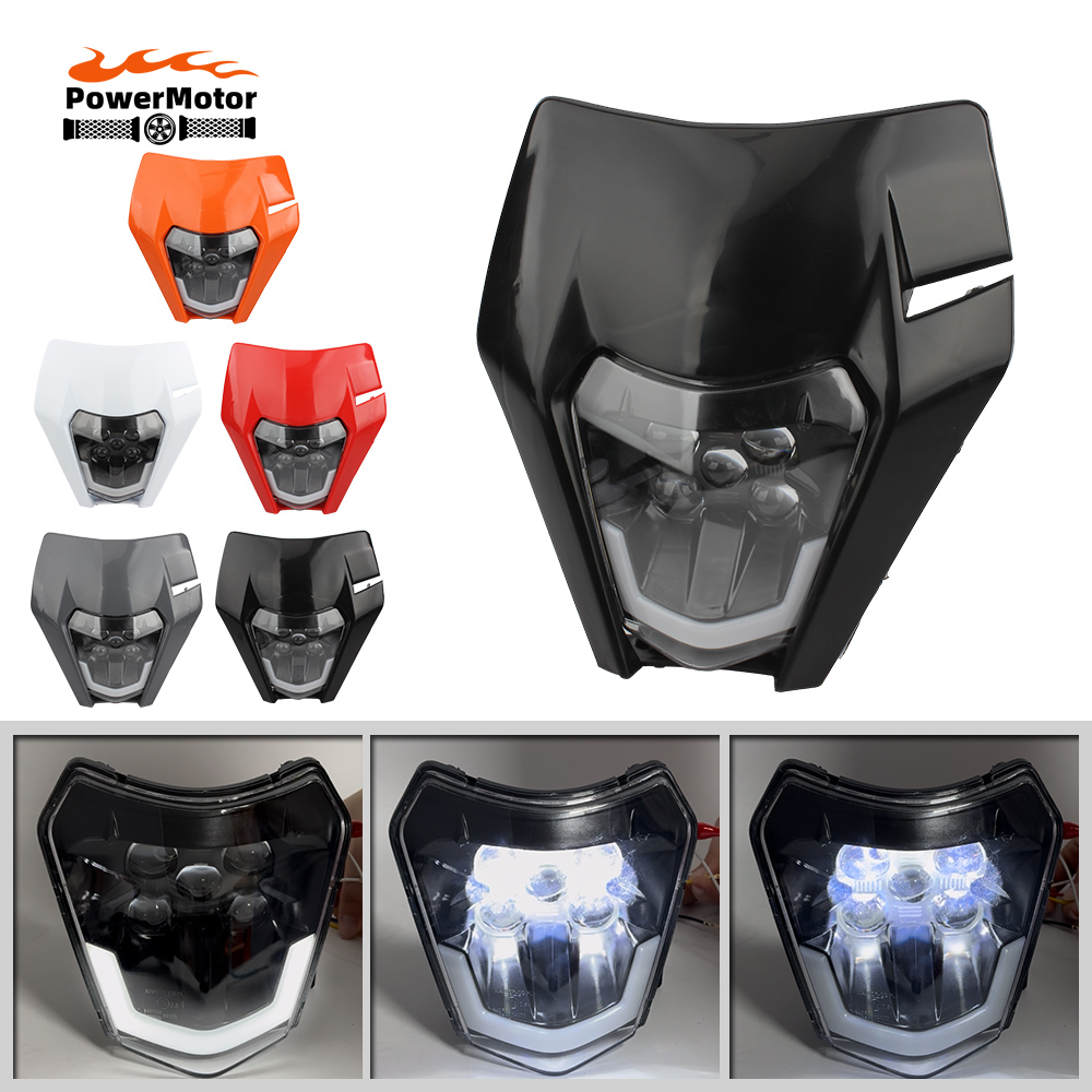 KTM オートバイ LED ヘッドライト EXC 300 XC XCF XCW 150 250 350 450 モトクロスヘッドランプアクセサリーダートバイクモトエンデューロ部品